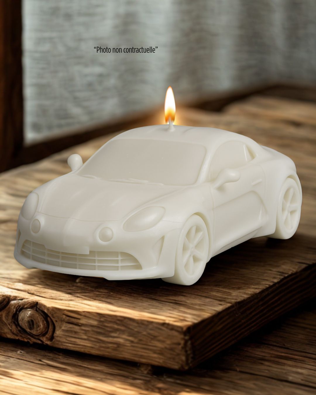 Bougie parfumée artisanale Alpine A110 S – décoration automobile raffinée