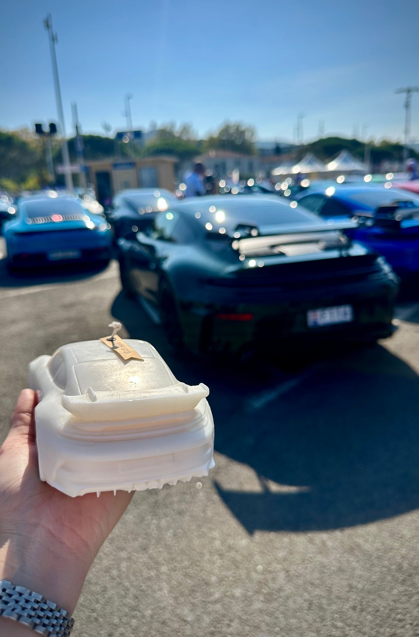 Bougie parfumée artisanale Porsche 992 GT3 – décoration automobile raffinée