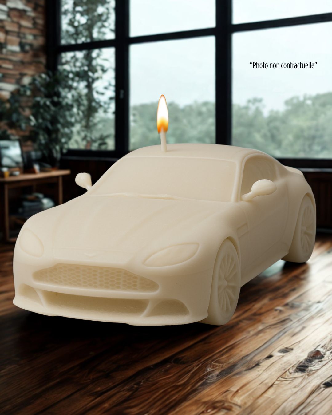 Bougie parfumée artisanale Aston Martin Vantage – décoration automobile raffinée