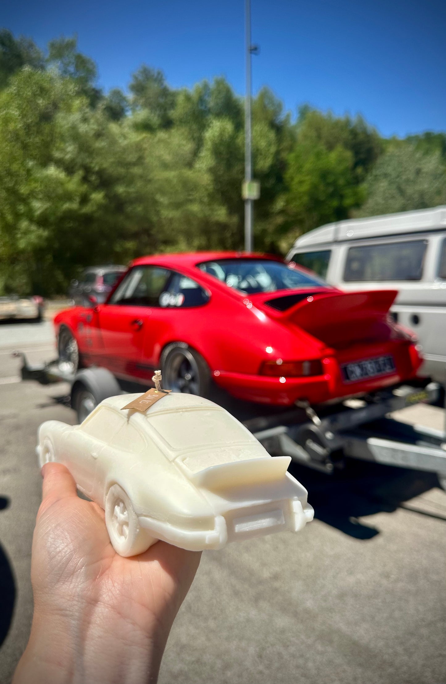  Bougie parfumée artisanale Porsche 911 RS – décoration automobile raffinée