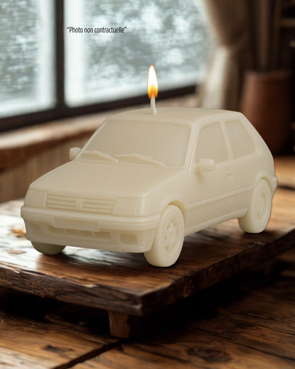 Bougie parfumée artisanale Peugeot 205 GTI – décoration automobile raffinée