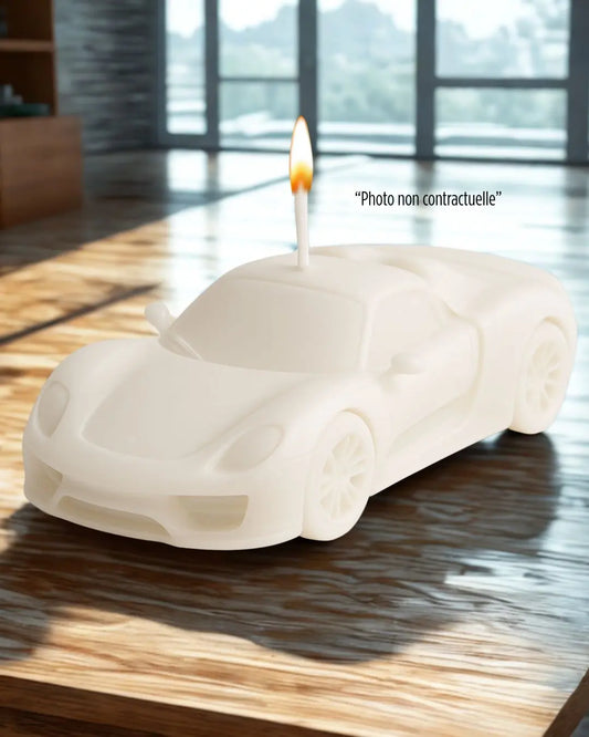 Bougie parfumée artisanale Porsche 918 Spyder – décoration automobile raffinée