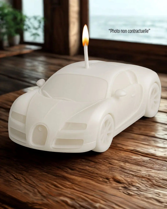 Bougie parfumée artisanale Bugatti Veyron  – décoration automobile raffinée