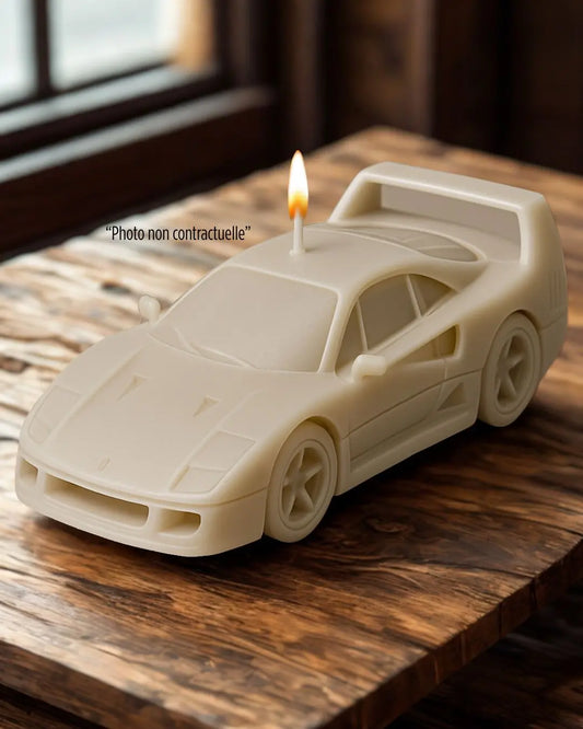  Bougie parfumée artisanale Ferrari F40 – décoration automobile raffinée - Edition limitée