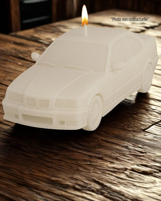 Bougie parfumée artisanale BMW M3 E36 – décoration automobile raffinée