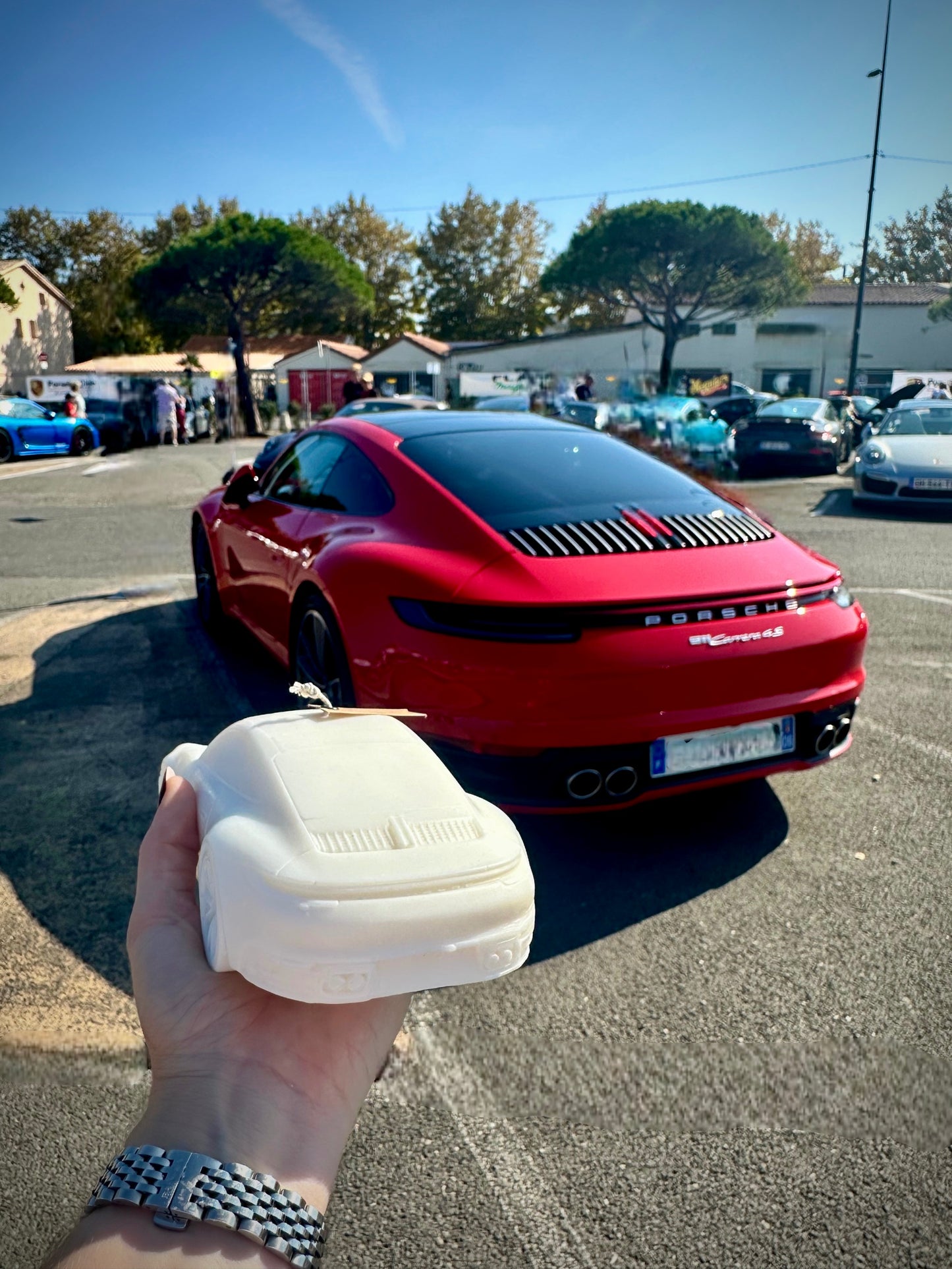 Bougie parfumée artisanale Porsche 911 – décoration automobile raffinée