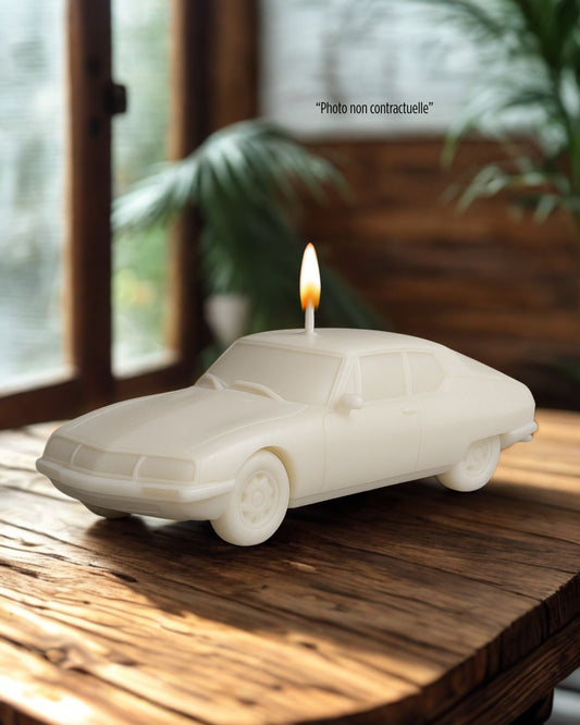 Bougie parfumée artisanale Citroën SM – décoration automobile raffinée
