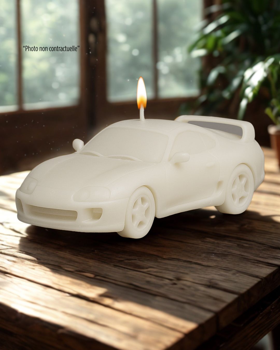 Bougie parfumée artisanale Toyota Supra MK4 – décoration automobile raffinée