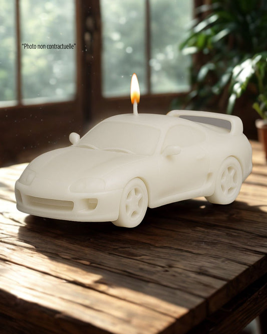 Bougie parfumée artisanale Toyota Supra MK4 – décoration automobile raffinée