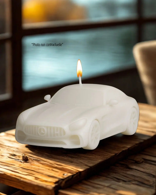 Bougie parfumée artisanale Mercedes AMG GTR– décoration automobile raffinée